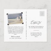 Minimalistische Rosa Rahmen 2 Foto Hochzeit Vielen Postkarte (Rückseite)