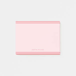 Minimalistische rosa Ränder feminin elegant Post-it Klebezettel