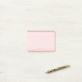 Minimalistische rosa Ränder feminin elegant Post-it Klebezettel (Auf Schreibtisch)