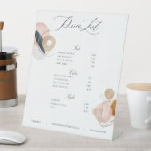 Minimalistische Rosa Schönheitssalon Preisliste Sockelschild (In Situ)