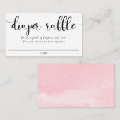 Minimalistische Rosa Schwarz-Windelraffinerie Begleitkarte (Vorne/Hinten)