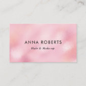 Minimalistische Rosa-Shimmer-Visitenkarte Visitenkarte (Vorderseite)