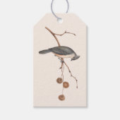 Minimalistische Rosa- und Graubvogelmarke Geschenkanhänger (Vorderseite)