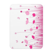 Minimalistische Rosa- und Weißblüten Magnet (Vertikal)