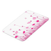 Minimalistische Rosa- und Weißblüten Magnet (Linke Seite)