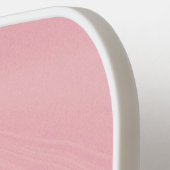 Minimalistische rosa und weiße, moderne Monogramme Pickleball Schläger (Linke Seite)