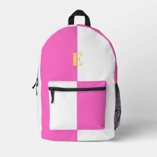Minimalistische rosa und weiße Rucksäcke mit indiv