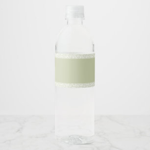 Minimalistische rosafarbene Blumen-Etiketten für W Wasserflaschenetikett