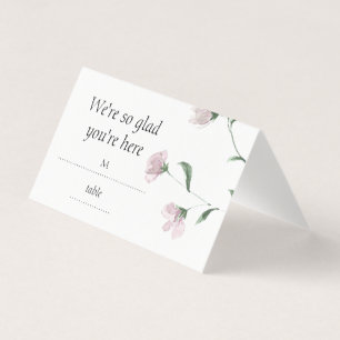 Minimalistische rosafarbene Blumen gefaltete Hochz