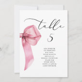 Minimalistische rosafarbene Tischkarten Einladung (Vorderseite)