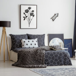 Minimalistische Rose Abstrakte Blumenstrauß-Kunst, Poster