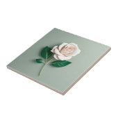 Minimalistische Rose auf Grün Fliese (Seite)