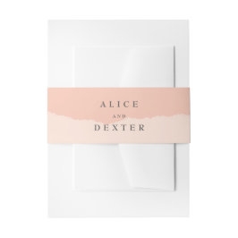 Minimalistische Rose Blush-Hochzeit Einladungsbanderole