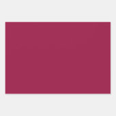 Minimalistische Rose Bud Cherry solide schlicht el Geschenkpapier Set (Vorderseite)