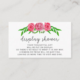 Minimalistische Rose Duscheinschlusskarte anzeigen Begleitkarte