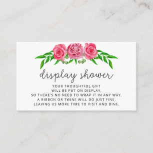 Minimalistische Rose Duscheinschlusskarte anzeigen Begleitkarte