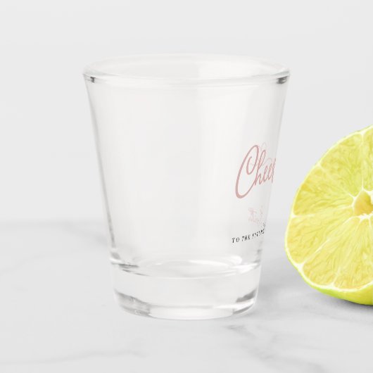 Minimalistische Rose für die Zukunft Frau. Schnapsglas (Links)