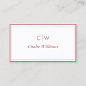 Minimalistische Rose Gold, 2 Grenzen Visitenkarte (Vorderseite)