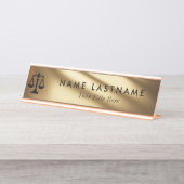 Minimalistische Rose Gold Anwaltsbüro Namensschild (Vorderseite )