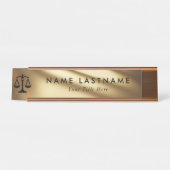 Minimalistische Rose Gold Anwaltsbüro Namensschild (Vorderseite )