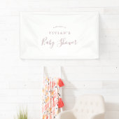 Minimalistische Rose Gold Baby Dusche Begrüßungsba Banner (Insitu)