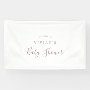 Minimalistische Rose Gold Baby Dusche Begrüßungsba Banner