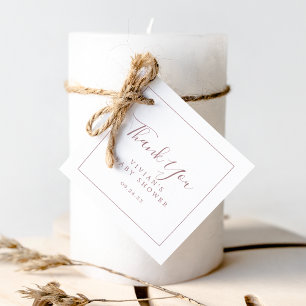 Minimalistische Rose Gold Baby Dusche Vielen Dank Geschenkanhänger