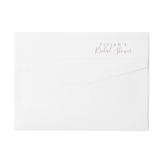 Minimalistische Rose Gold Brautparty (Rückseite)