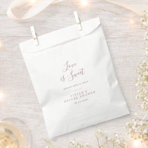 Minimalistische Rose Gold Brautparty Liebe ist süß Geschenktütchen