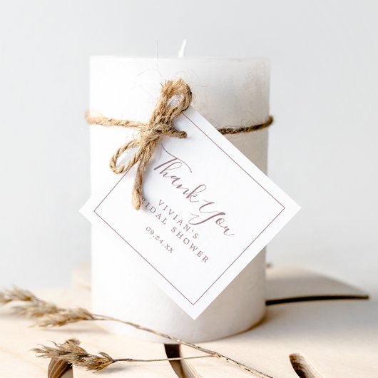 Minimalistische Rose Gold Brautparty Vielen Dank Geschenkanhänger