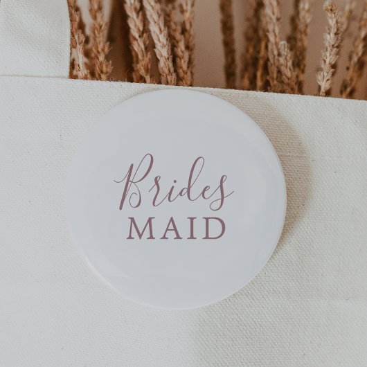 Minimalistische Rose Gold Bridesmaid Brautparty Button