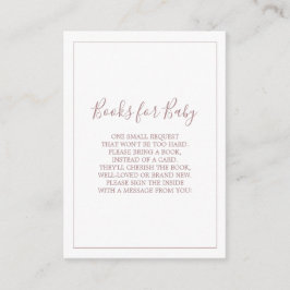 Minimalistische Rose Gold-Bücher für die Kinderkar Begleitkarte