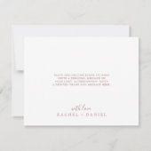 Minimalistische Rose Gold Dankeschön-Karte Dankeskarte (Rückseite)