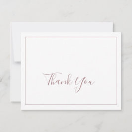Minimalistische Rose Gold Dankeschön-Karte Dankeskarte
