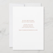 Minimalistische Rose Gold | Ein Foto Save The Date (Rückseite)