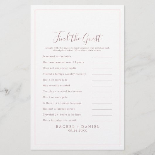 Minimalistische Rose Gold Finden Sie das Hochzeits Flyer (Vorne)