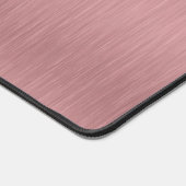 Minimalistische Rose-Gold gebürstete Aluminiumstru Schreibtischunterlage (Ecke)