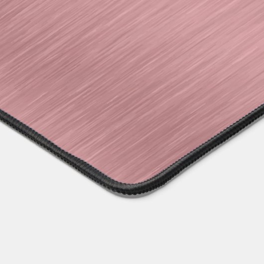 Minimalistische Rose-Gold gebürstete Aluminiumstru Schreibtischunterlage (Ecke)