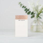 Minimalistische Rose Gold Glitzer-Gewinnanzeige Visitenkarte (Stehend Vorderseite)