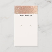 Minimalistische Rose Gold Glitzer-Gewinnanzeige Visitenkarte (Vorderseite)