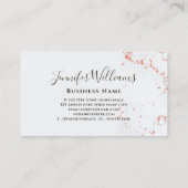 Minimalistische Rose Gold Glitzer Makeup Artist Mo Visitenkarte (Rückseite)