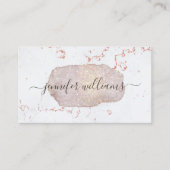 Minimalistische Rose Gold Glitzer Makeup Artist Mo Visitenkarte (Vorderseite)