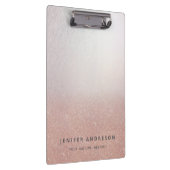 Minimalistische Rose Gold Glitzer ombre einfache T Klemmbrett (Rechts)