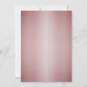 Minimalistische Rose Gold Glitzer Tropfen Geburtst Einladung (Rückseite)