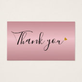 Minimalistische Rose Gold Herzgutschein (Vorderseite)