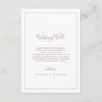 Minimalistische Rose Gold Hochzeitskarte