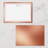 Minimalistische Rose Gold Imitate Fohlen Zwei Gren Mitteilungskarte (Vorne/Hinten)