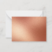 Minimalistische Rose Gold Imitate Fohlen Zwei Gren Mitteilungskarte (Rückseite)