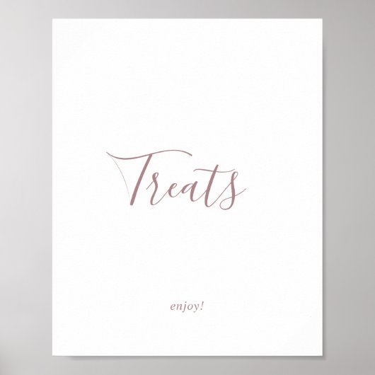 Minimalistische Rose Gold Leckereien unterzeichnen Poster (Vorne)