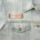 Minimalistische Rose Gold Modernes Geschäft Namensschild (Beispiel)